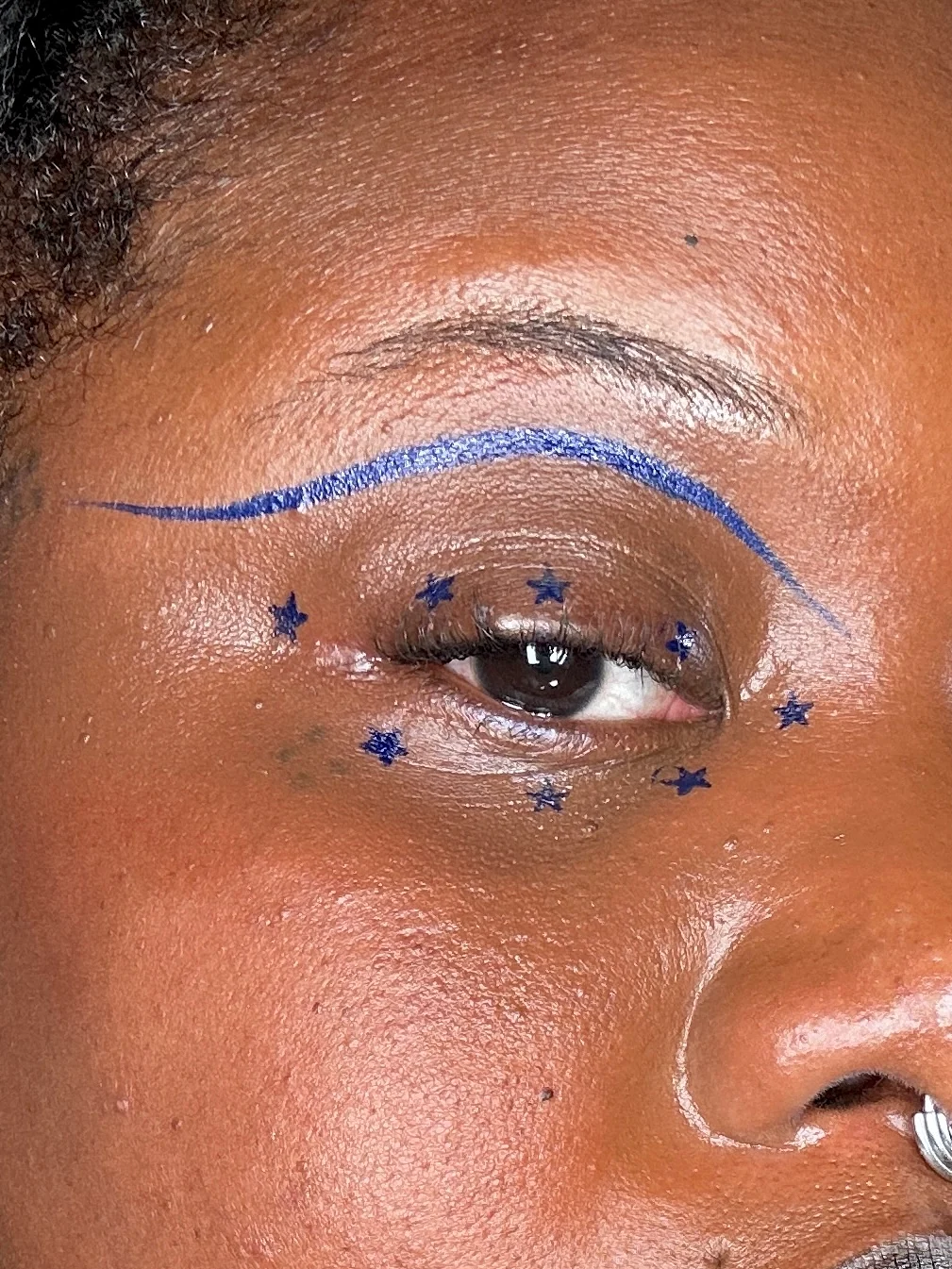 Dark Blue Spectra Pen - Star Stamp Liner - Glisten Cosmetics - Image 4