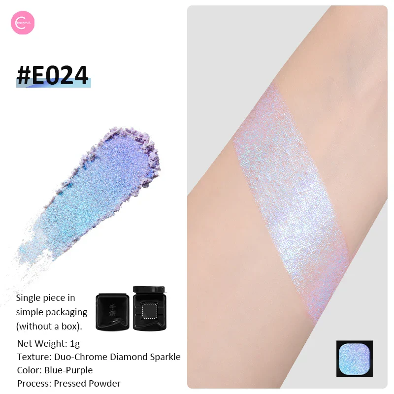 E024 (Blue/Purple Duochrome) - Single Eyeshadow - Cheeryep - Image 2