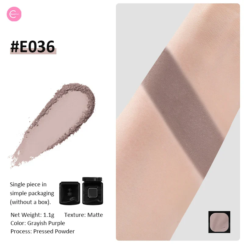 E036 (Greyish Purple) - Single Eyeshadow - Cheeryep - Image 2