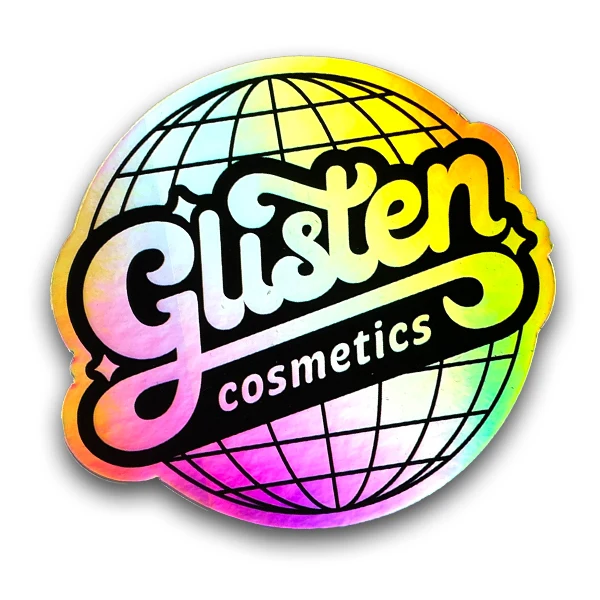 Glisten Logo Sticker Bundle - Holographic - Glisten Cosmetics - Image 3