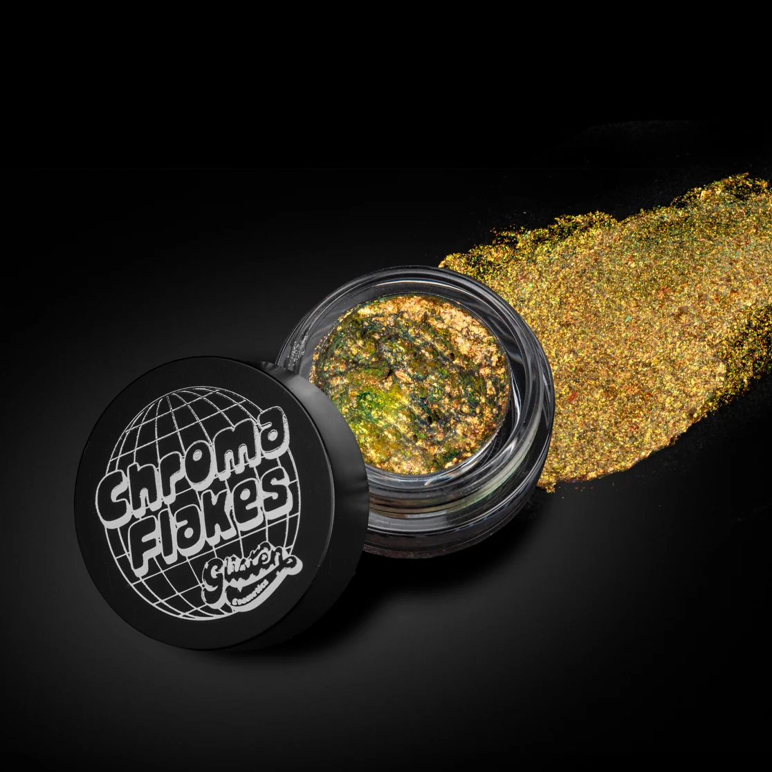 Gold Rush Chroma Flakes (Gold/Green) - Duochrome Pigment - Glisten Cosmetics - Image 5