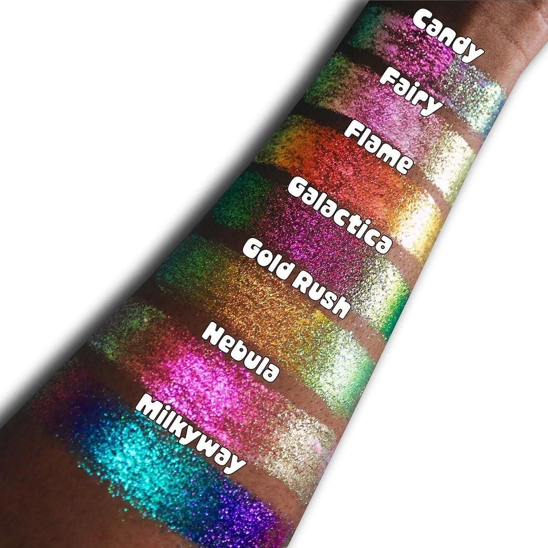 Gold Rush Chroma Flakes (Gold/Green) - Duochrome Pigment - Glisten Cosmetics - Image 7