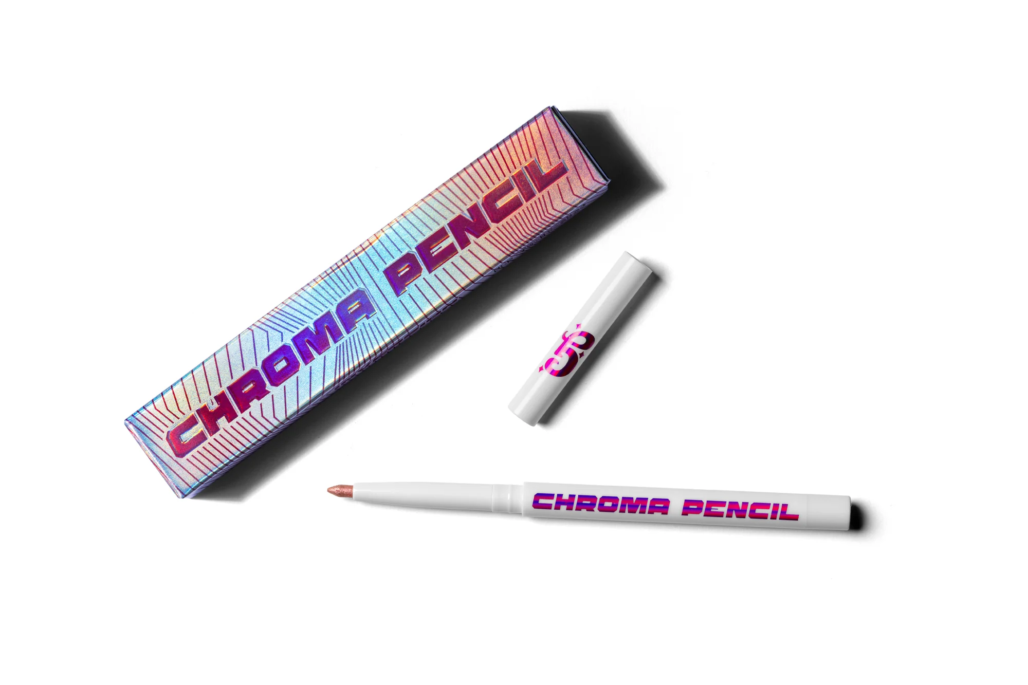 Marshmallow Chroma Pencil (Pink/Gold) - Duochrome Pencil - Glisten Cosmetics - Image 3