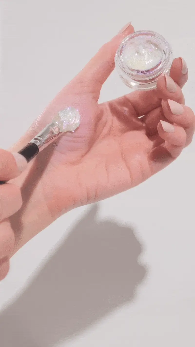 Snow Chroma Flakes (White) - Duochrome Pigment - Glisten Cosmetics - Image 3