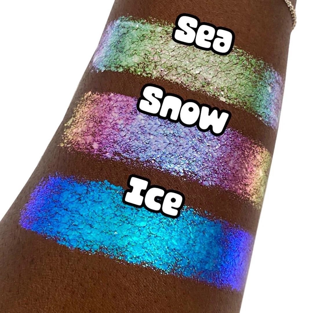 Snow Chroma Flakes (White) - Duochrome Pigment - Glisten Cosmetics - Image 8
